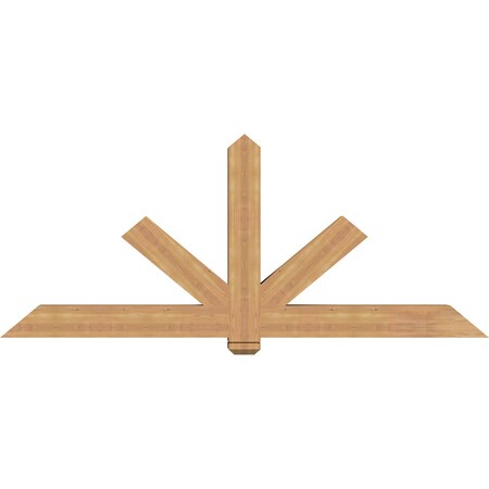Ekena Millwork Kennewick Timber Gable Bracket, Western Red Cedar, 84"W x 35"H x 5 1/2"D x 5 1/2"F, 10/12 Pitch GBW084X35X0606KEN00SWR